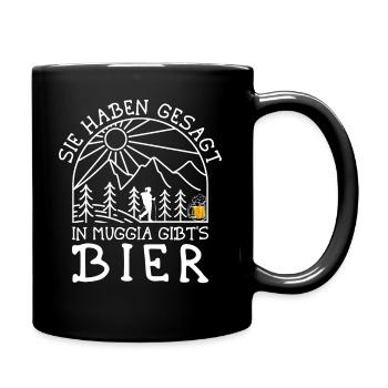 Alpenüberquerung Kärnten Muggia Wanderweg - Tasse einfarbig - Schwarz - Rechts