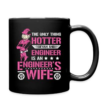 Ehefrau Ingenieur - Tasse einfarbig - Schwarz - Rechts