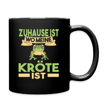 Kröte - Tasse einfarbig - Schwarz - Rechts