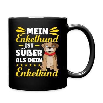 Hunde Opa Hundeopa Enkelhund Großeltern Hunde Oma - Tasse einfarbig - Schwarz - Rechts