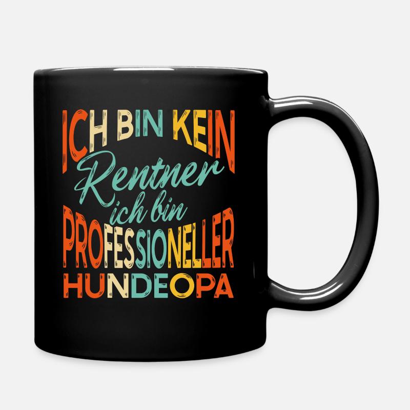 Hunde Opa Professioneller Hundeopa Enkelhund - Tasse einfarbig - Schwarz