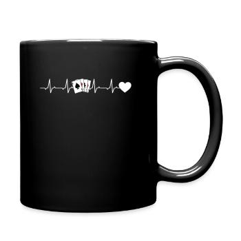 Poker Girls Poker Heartbeat Joueurs de cartes de poker - Mug uni - noir - Droite