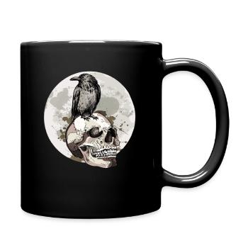 Raven Crow Motif Mythologie nordique - Mug uni - noir - Droite
