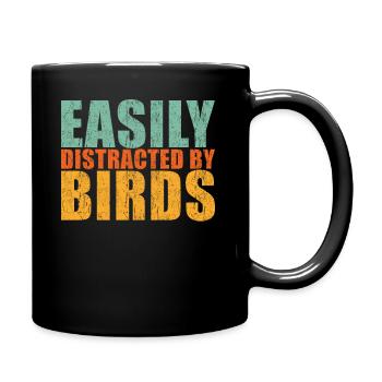 Vogel - Tasse einfarbig - Schwarz - Rechts