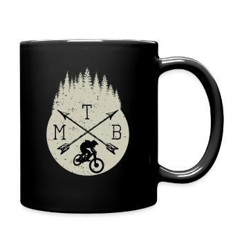 MTB mountain bike logo bike - Full Colour Mug - black - Right