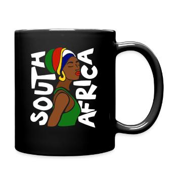 Afrique du Sud Couleurs Sud Drapeau Souvenir - Mug uni - noir - Droite