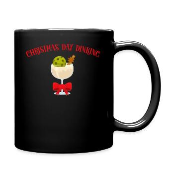 Tag Dinking Eierlikör Glas Pickleball Weihnachten - Tasse einfarbig - Schwarz - Rechts