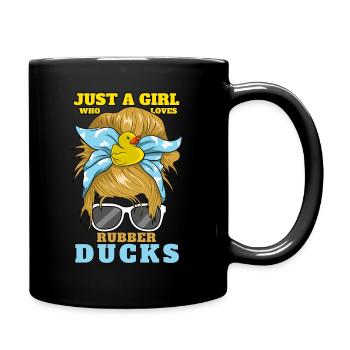 Women Bath Duckie Just A Girl Who Loves Rubber Duc - Full Colour Mug - black - Right