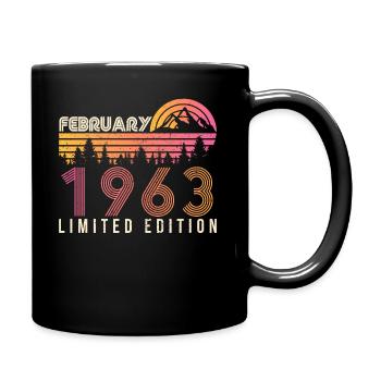 1963 Millésime limité en février - Mug uni - noir - Droite