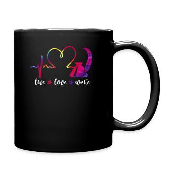 Writing Heart Novel Writer & - Full Colour Mug - black - Right