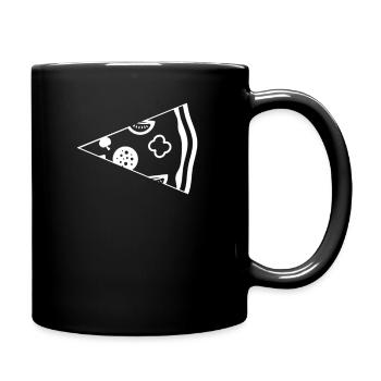 Pizza Pärchen Couple Shirt - Tasse einfarbig - Schwarz - Rechts