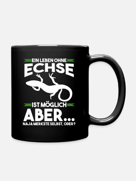 Terrarium Echse Echsen - Tasse einfarbig - Schwarz