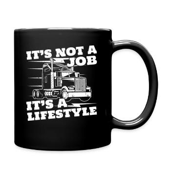 Truck Driver Trucker & Lorry Gifts - Full Colour Mug - black - Right