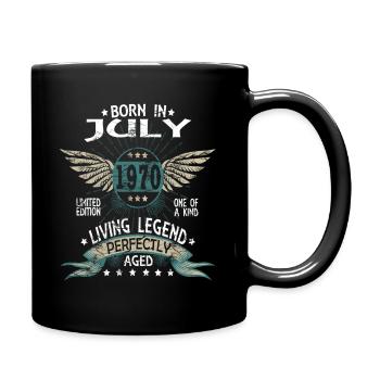 Légendes Nées en juillet 1970 - Mug uni - noir - Droite