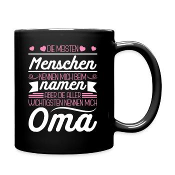 Oma Großmutter Spruch Muttertag Geschenk Beste Oma - Tasse einfarbig - Schwarz - Rechts