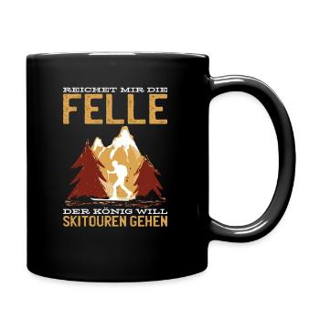 Reichet Mir Die Felle - Skitour Tourenski - Tasse einfarbig - Schwarz - Rechts