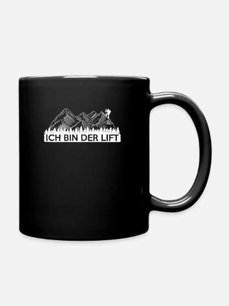 Tourengeher Skitour Ich Bin Der Lift - Tasse einfarbig - Schwarz