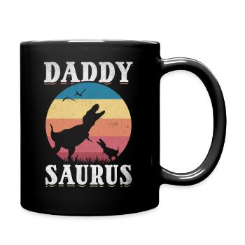 Daddysaurus Rex Papa Dino Papa Dinosaure Papa - Mug uni - noir - Droite