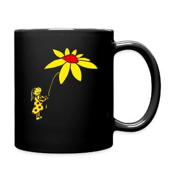 Blumenfee Floristin Floristik Blumen Geschenk - Tasse einfarbig - Schwarz - Rechts