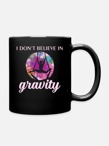 Funny Aerialist Gravity Aerial Yoga Aerial Silk - Full Colour Mug - black