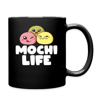 Mochi Indonesian Rice Cake Balls - Full Colour Mug - black - Right