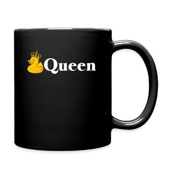 Gummiente Geschenk Queen - Tasse einfarbig - Schwarz - Rechts