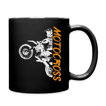 Vintage Motocross Enduro Dirt Bike Rider Geschenk - Tasse einfarbig - Schwarz - Rechts