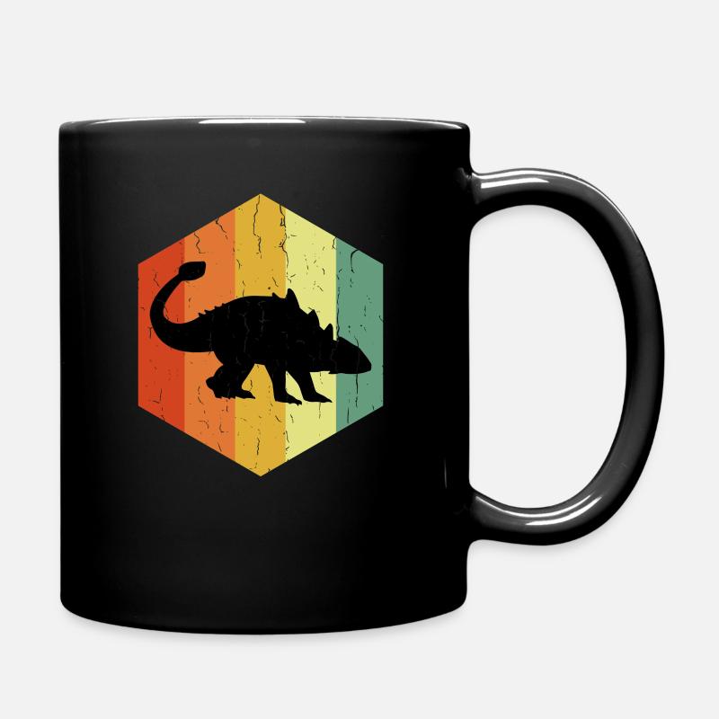 Distressed Ankylosaurus Ankylosaurus Hexagon - Tasse einfarbig - Schwarz
