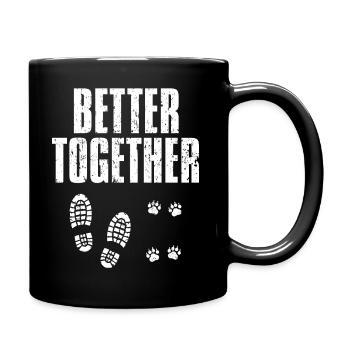 Niedliches Better Together Hundeliebe - Tasse einfarbig - Schwarz - Rechts