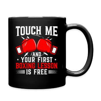 Boxer Boxing Lover Knockout Puncher Sparring - Full Colour Mug - black - Right