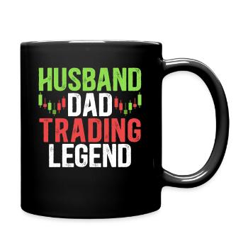 Mari Papa Trading Légende Boursière Day Trader - Mug uni - noir - Droite
