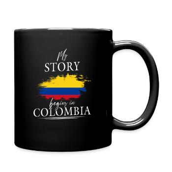 My story begins in Colombia Kolumbien - Tasse einfarbig - Schwarz - Rechts