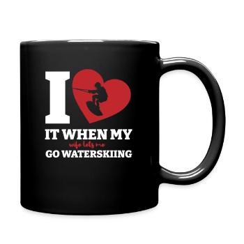 Waterskiing Waterskier Wakeboard Gift - Full Colour Mug - black - Right
