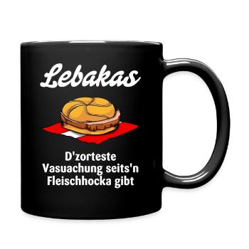 ÖSTERREICH T-SHIRT LEBERKÄSE FLEISCHHACKER - Tasse einfarbig - Schwarz - Rechts
