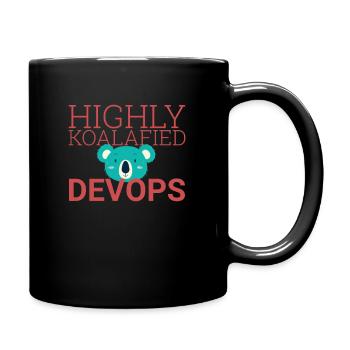 « DevOps Koalafied | Développement de logiciels » - Mug uni - noir - Droite