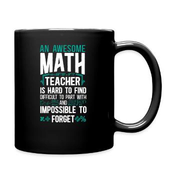 Professeur de mathématiques Nerd Élève An - Mug uni - noir - Droite