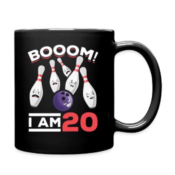 Bowling Bowling players for their 20th birthday Bowling - Full Colour Mug - black - Right