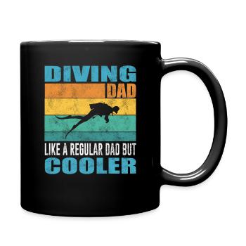 Diver Papa Diving Dad Dive Diving Saying - Full Colour Mug - black - Right