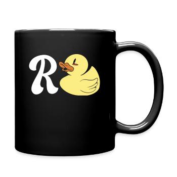Pension Ente Rente Abschied Geschenk - Tasse einfarbig - Schwarz - Rechts