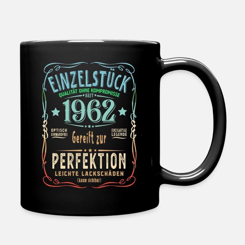 Einzelstück 1962 Geschenk Herren und Damen - Tasse einfarbig - Schwarz