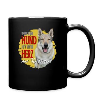 Tschechoslowakischer Wolfshund - Tasse einfarbig - Schwarz - Rechts