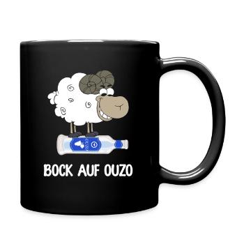 Bock auf Ouzo - Tasse einfarbig - Schwarz - Rechts