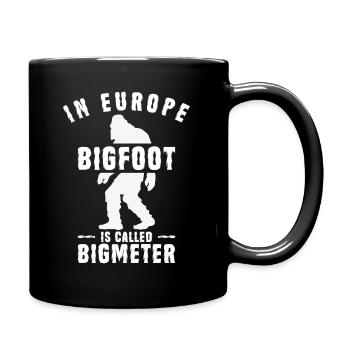 Bigfoot Sasquatch Yeti - Tasse einfarbig - Schwarz - Rechts