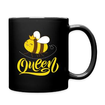 Mignonne Reine Abeille - Mug uni - noir - Droite