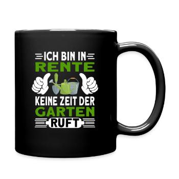 Rente Garten Rentner Gärtner Hobbygärtner - Tasse einfarbig - Schwarz - Rechts