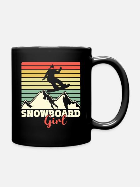 Snowboarding Snowboard Girl - Tasse einfarbig - Schwarz