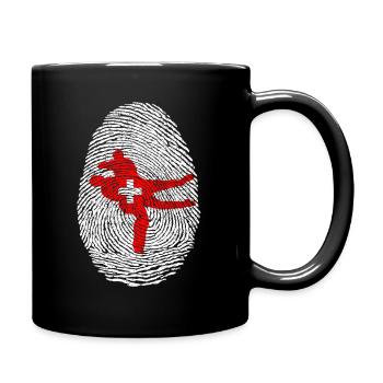 Schwingen Schweiz - Tasse einfarbig - Schwarz - Rechts