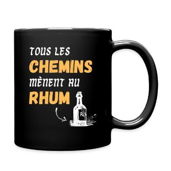 Humour alcool rhum phrase drôle idée blague beauf - Mug uni - noir - Droite