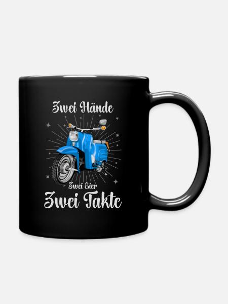 DDR Moped Simson KR51 Schwalbe Shirt - Tasse einfarbig - Schwarz