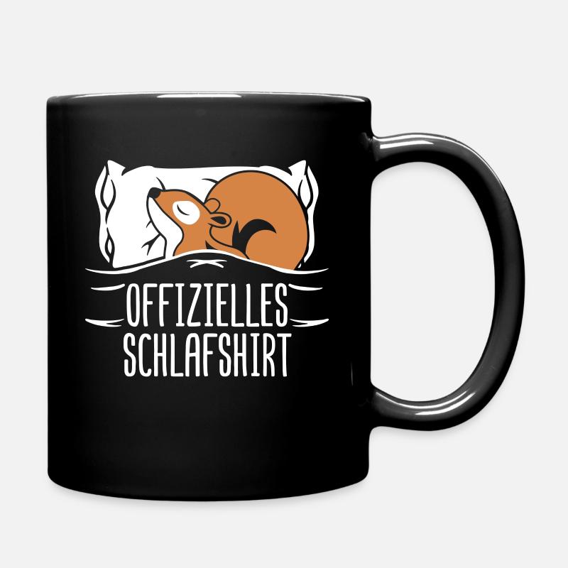 Offizielles Schlafshirt Eichhörnchen Schlafanzug S - Tasse einfarbig - Schwarz